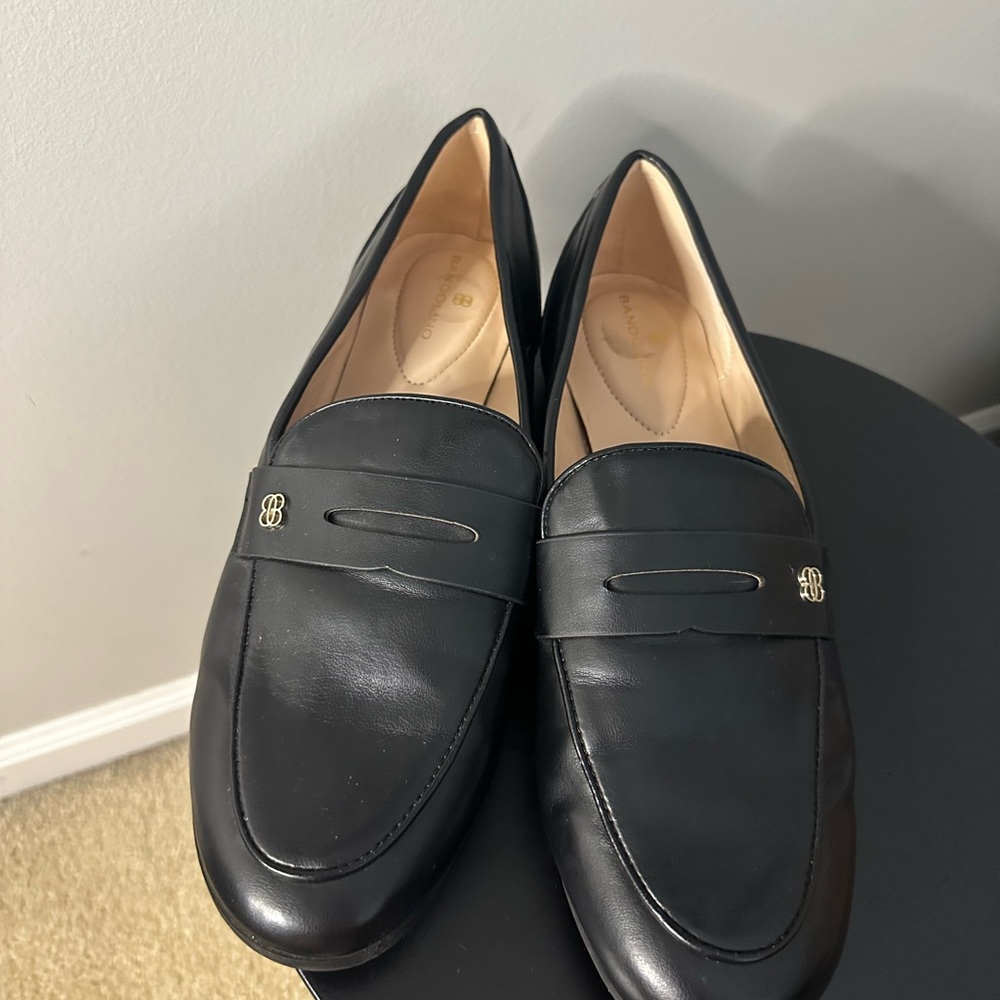 Bandolino black Leather Loafers size10 women’s